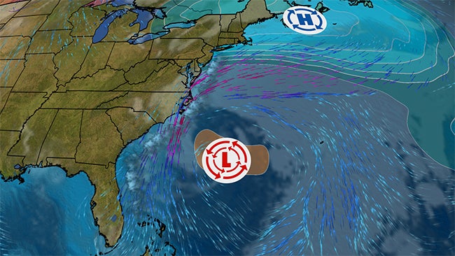 Slow-Moving Atlantic Low Brings East Coast Wind, High Surf, Rip ...