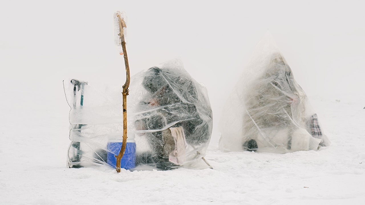 Stunning Photos of Ice Fishing in Kazakhstan