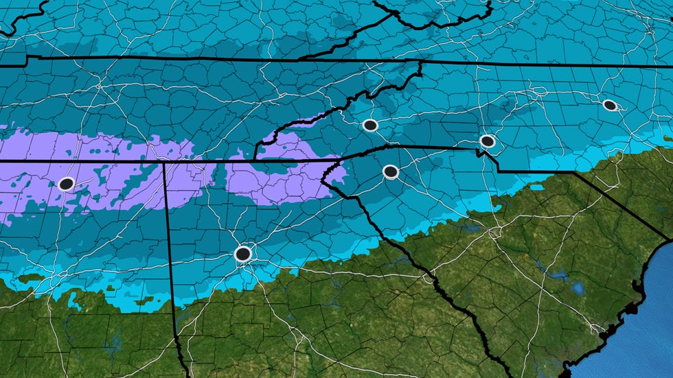 Winter Storm Could Bring First 1-Inch Snowfall In Years To Southeast Cities, Including Atlanta, Charlotte