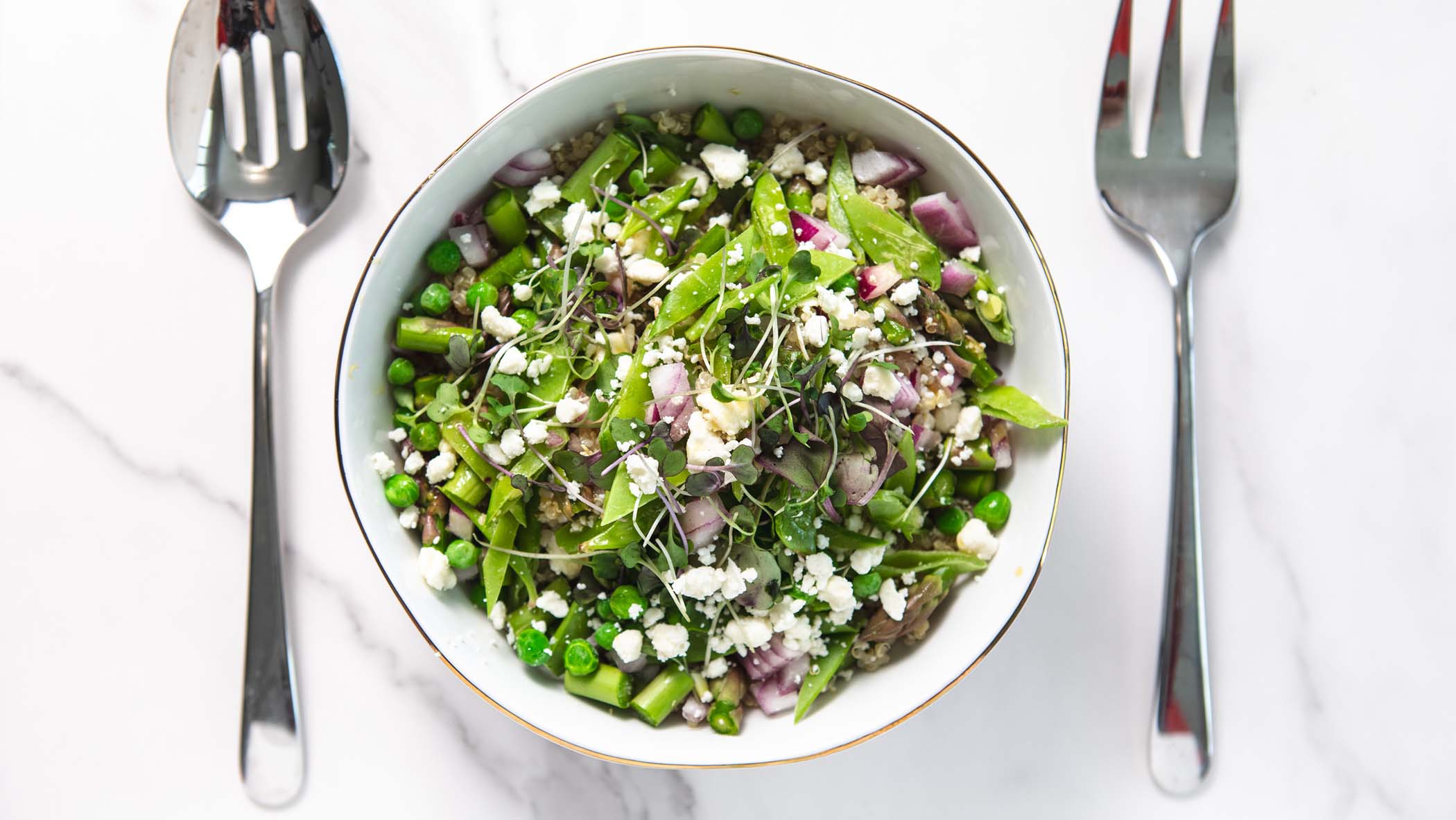 Patio Time: The Perfect Fresh Pea And Mint Quinoa Salad