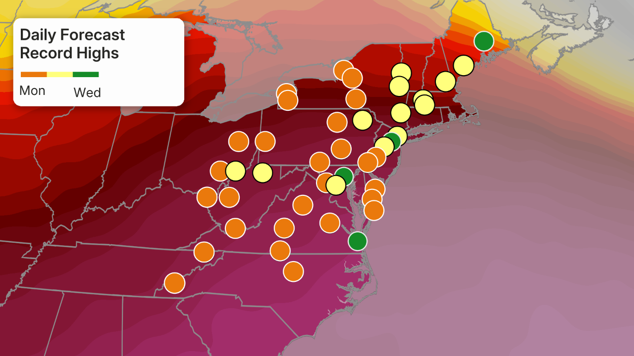 Northeast record heat wave May 2026