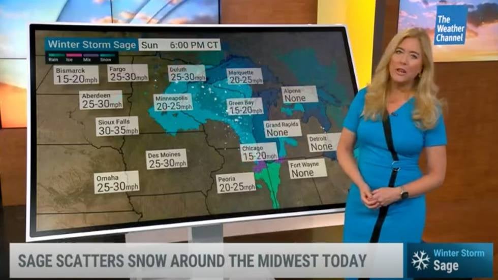 Sage Scatters Snow Around Midwest Today