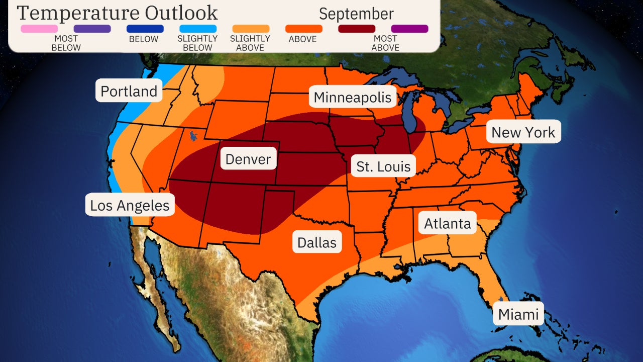 August through October 2024 temperature outlook