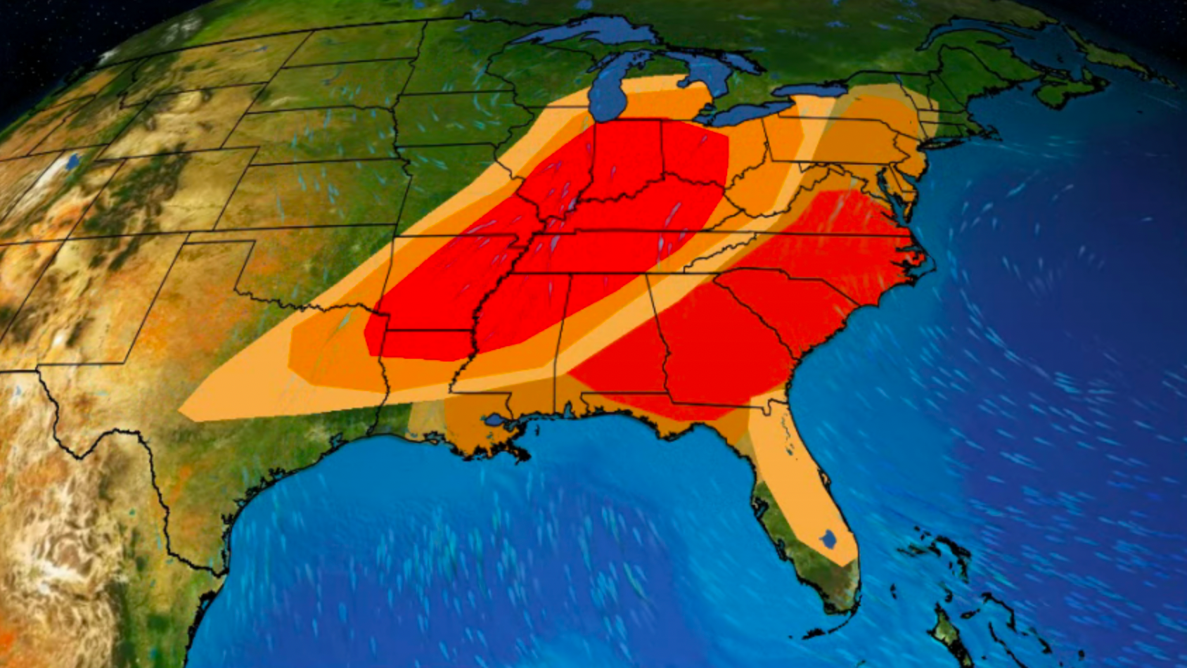 Strong Tornadoes, Large Hail, Wind Threat For Over 20 States
