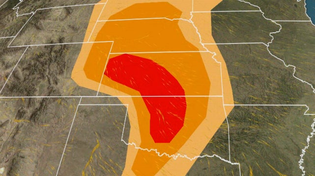Severe Storms Could Produce Tornadoes, Large Hail In Plains