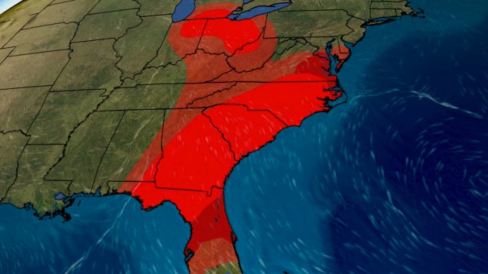 Severe Storms Could Pack Damaging Winds, Isolated Tornadoes From Southeast to Southern Great Lakes