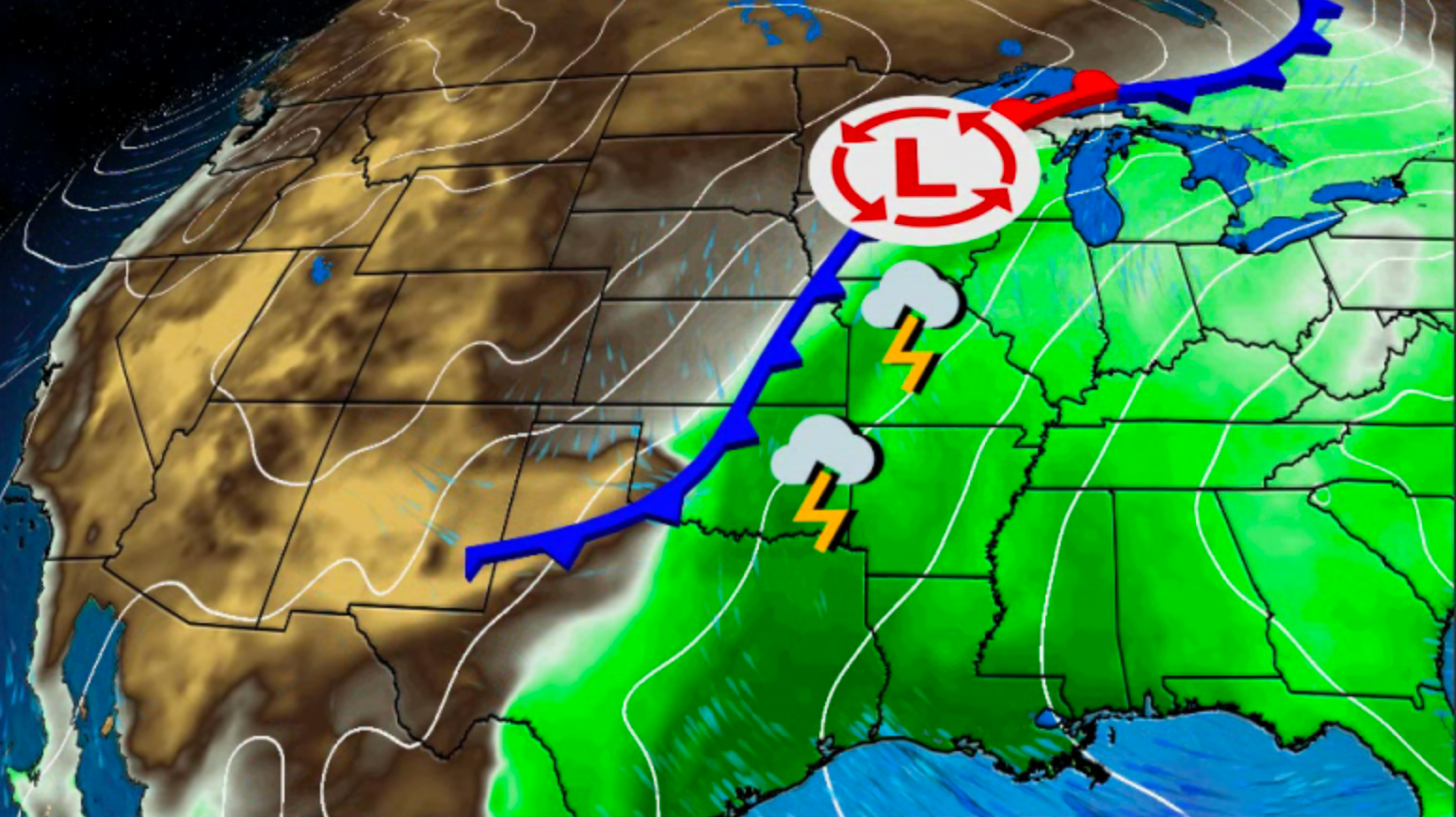 Central US Severe Threat To Bring Large Hail, Gusty Winds