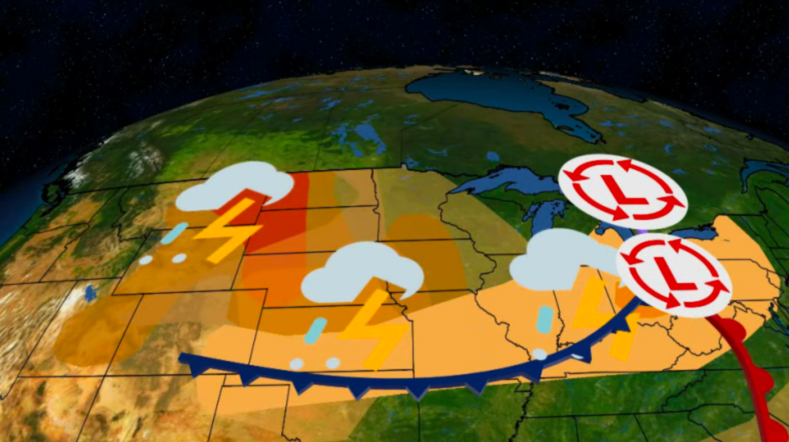 Late Week System: Wind, Flood Threats For Plains, Midwest