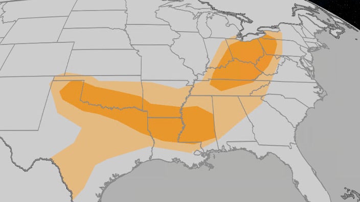 Severe Weather Threat Lingers Late Week From Texas To Eastern Great Lakes