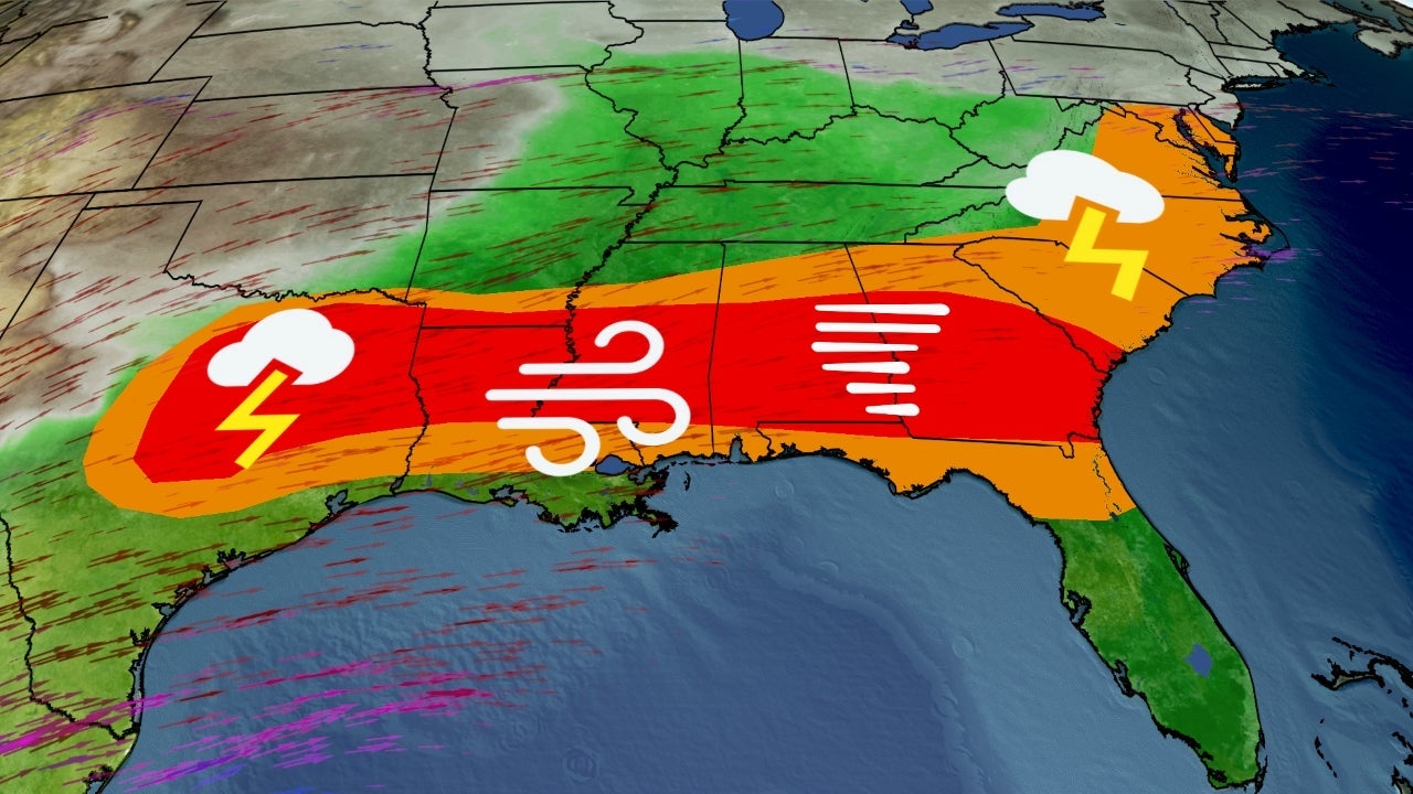 Wind, Damaging Hail Expected Across South Into Friday