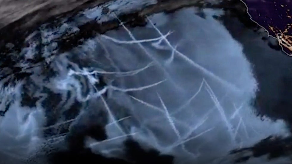 West Coast Ship Tracks Seen from Space