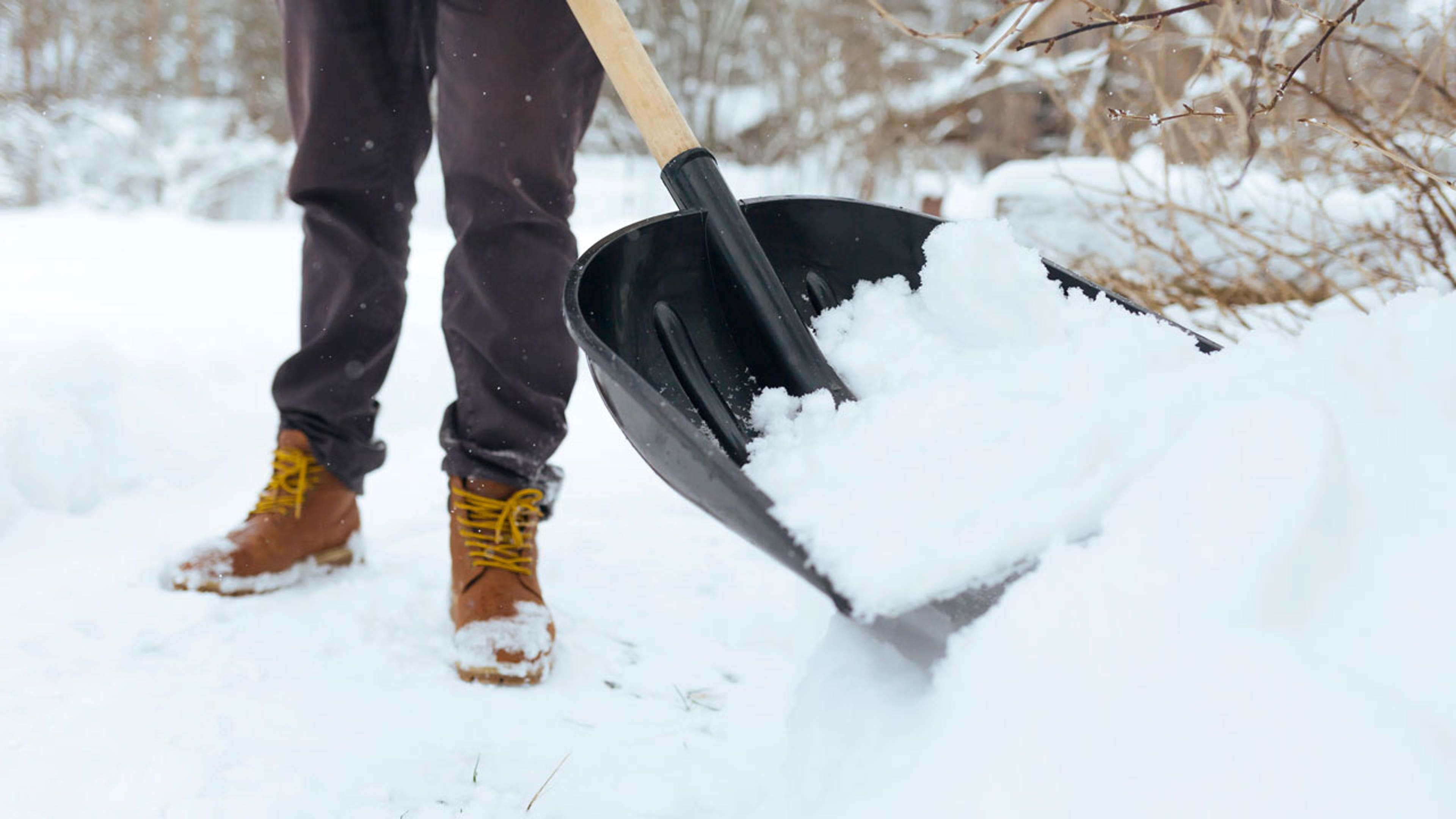 Shovel in snow