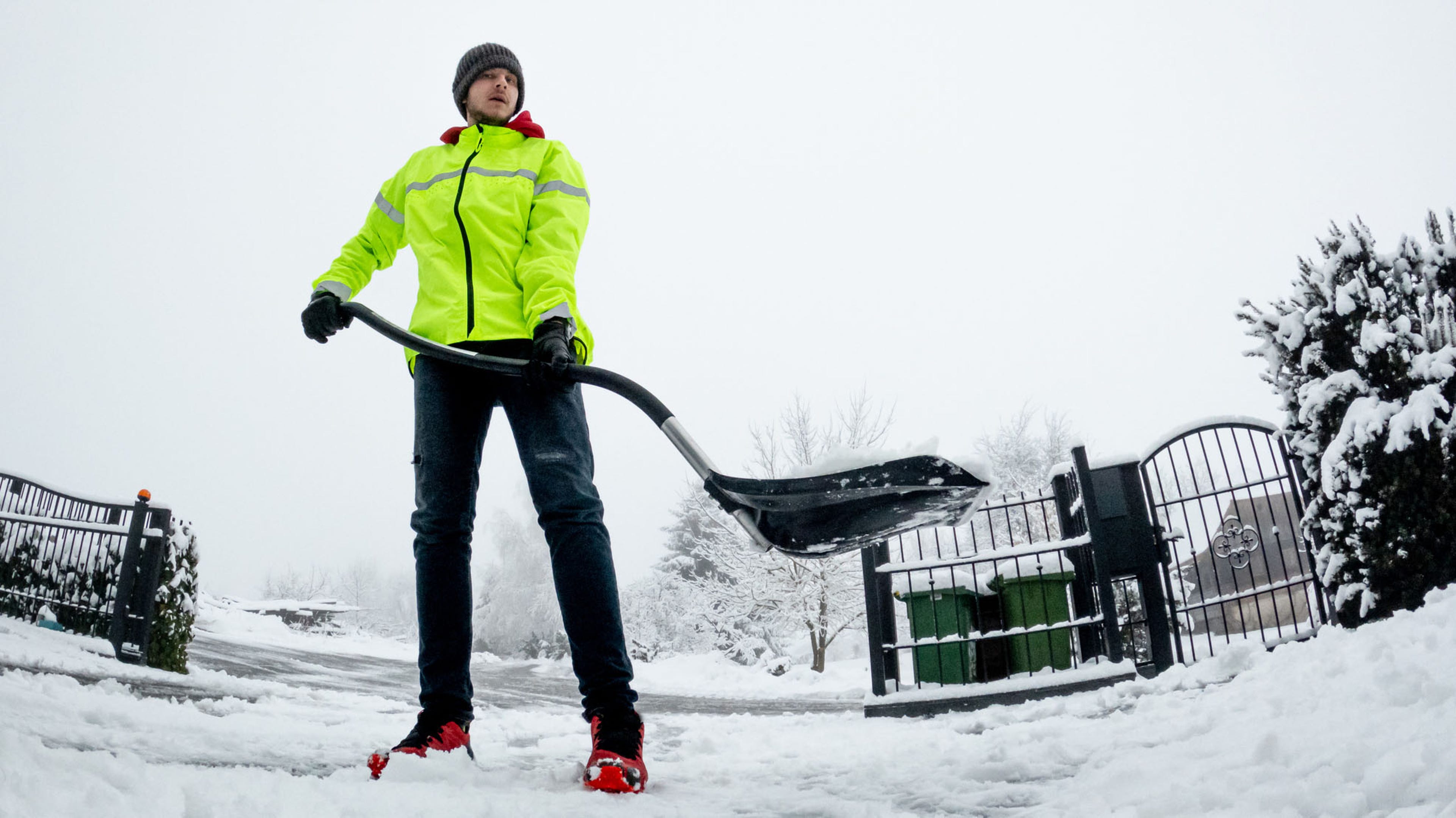 shovelling snow