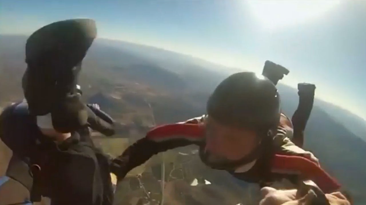 Skydive on a Perfect Sunny Day Takes Unexpected Turn (VIDEO)