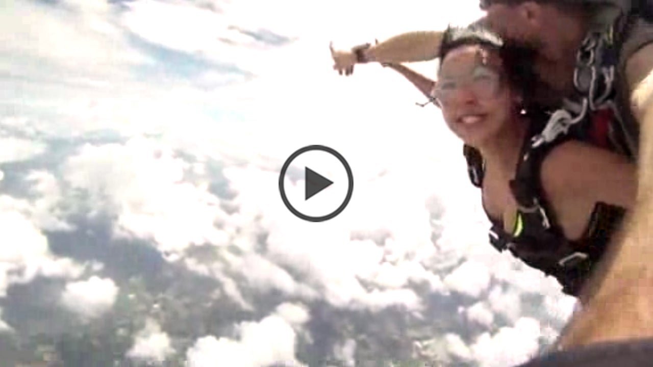 Skydivers' Terrifying Close Call Caught on Camera