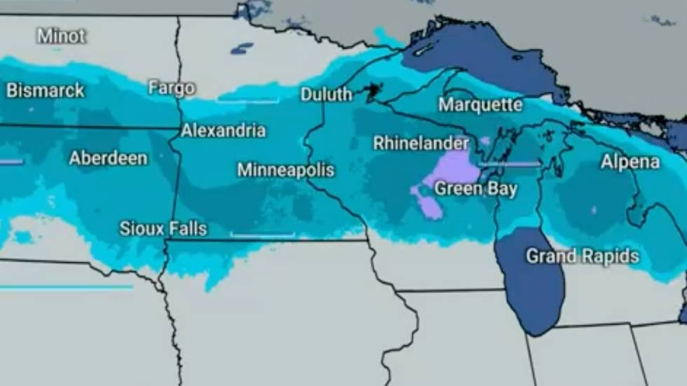 Snow Sprints Across The Northern States