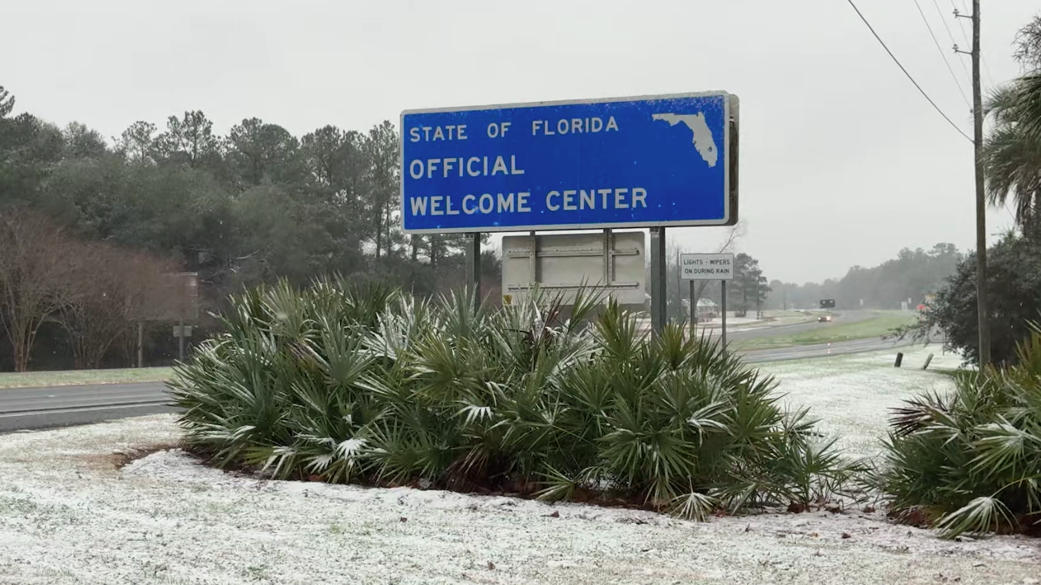 Rare Snowfall Dusts Florida Panhandle, Georgia And Alabama