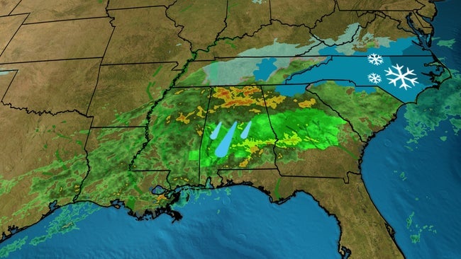 Winter Storm Nash Brought Snow to Carolinas, Virginia and More Rain Unneeded Rain Across the South