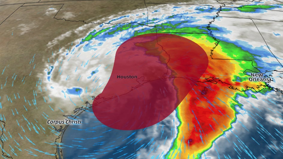Lluvia de Harvey Podría Alcanzar 50 Pulgadas en Algunos Lugares, el