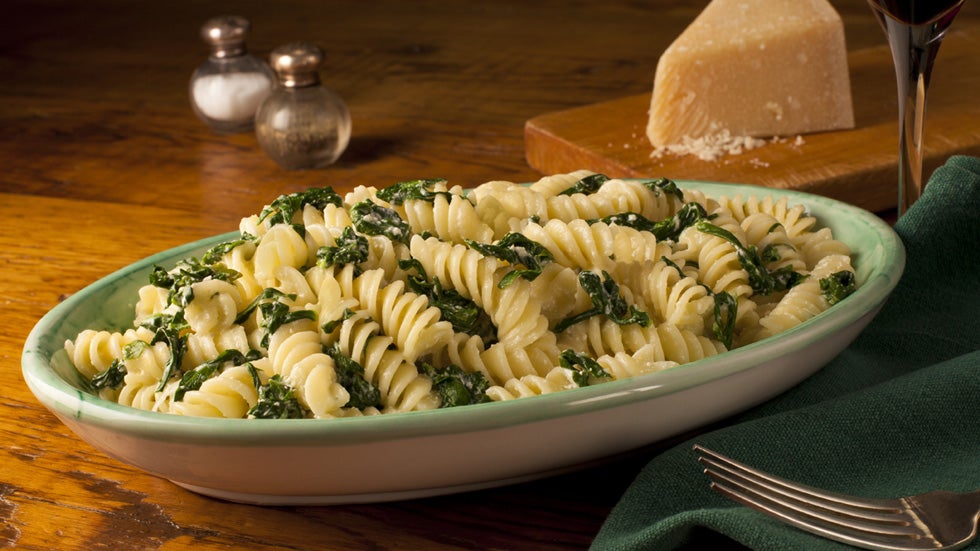Seasoned With Weather: Fusilli with Creamed Leek and Spinach