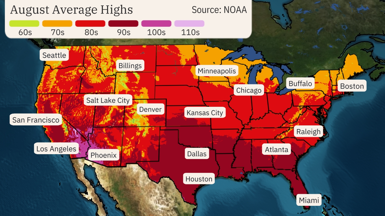 August Temperature Outlook: Hot End to Summer Expected in Northeast ...
