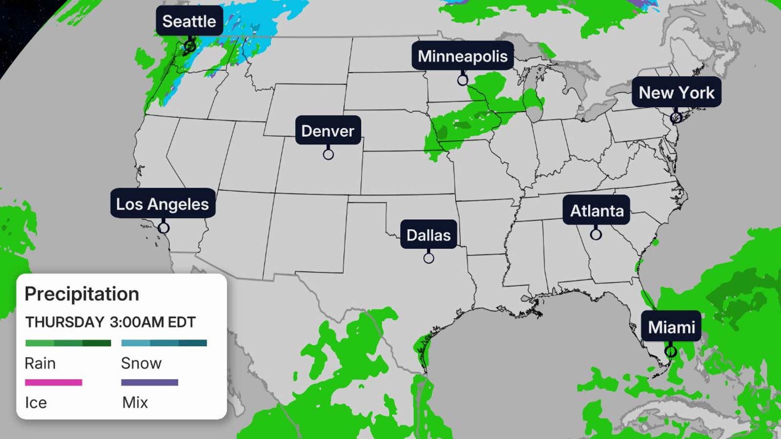 Nor'easter forecast map for the weekend