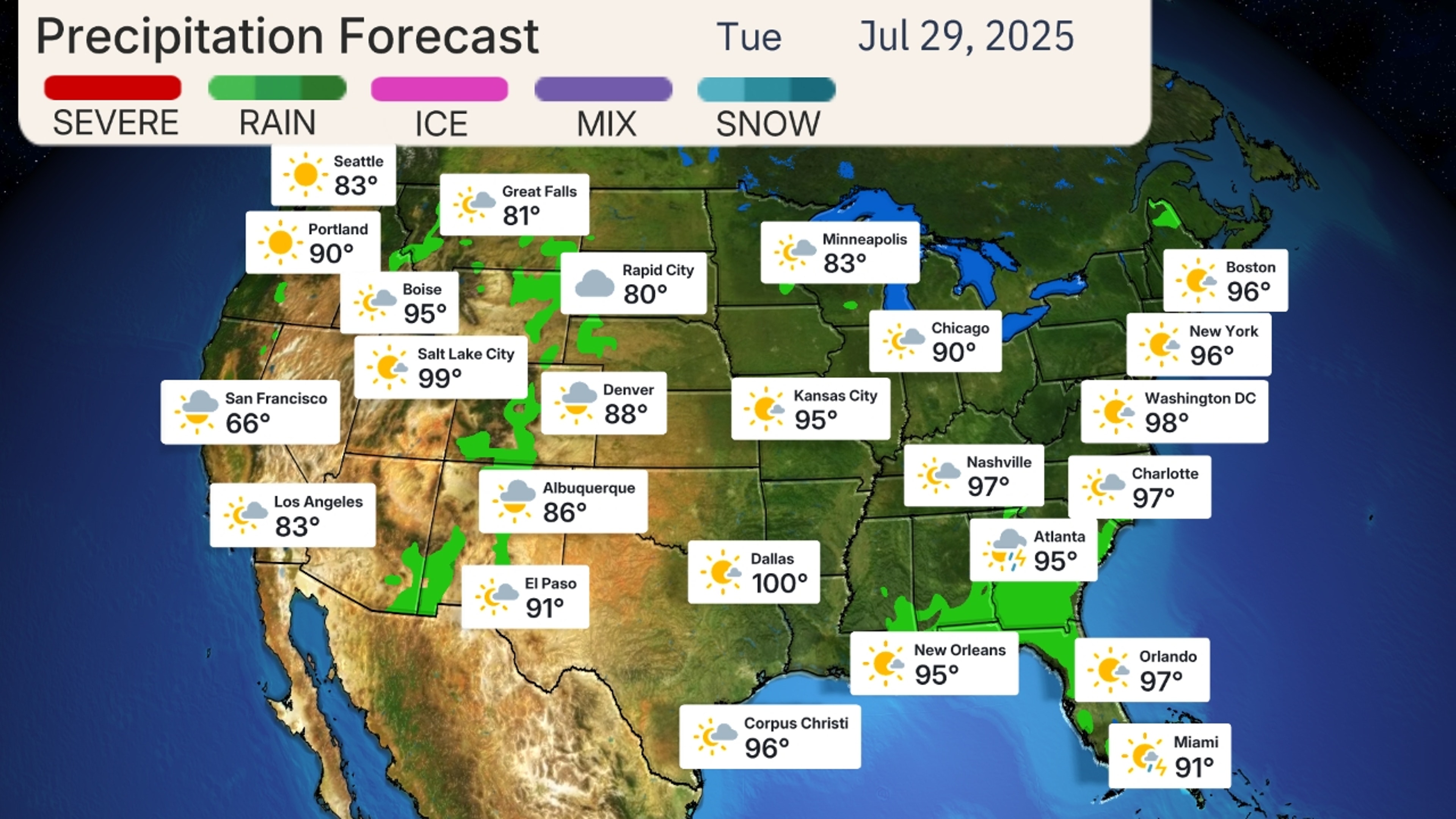 Dewpoints measure the absolute amount of moisture in the air. Higher dewpoints indicate more moisture, and moist air is a key ingredient for thunderstorm development.