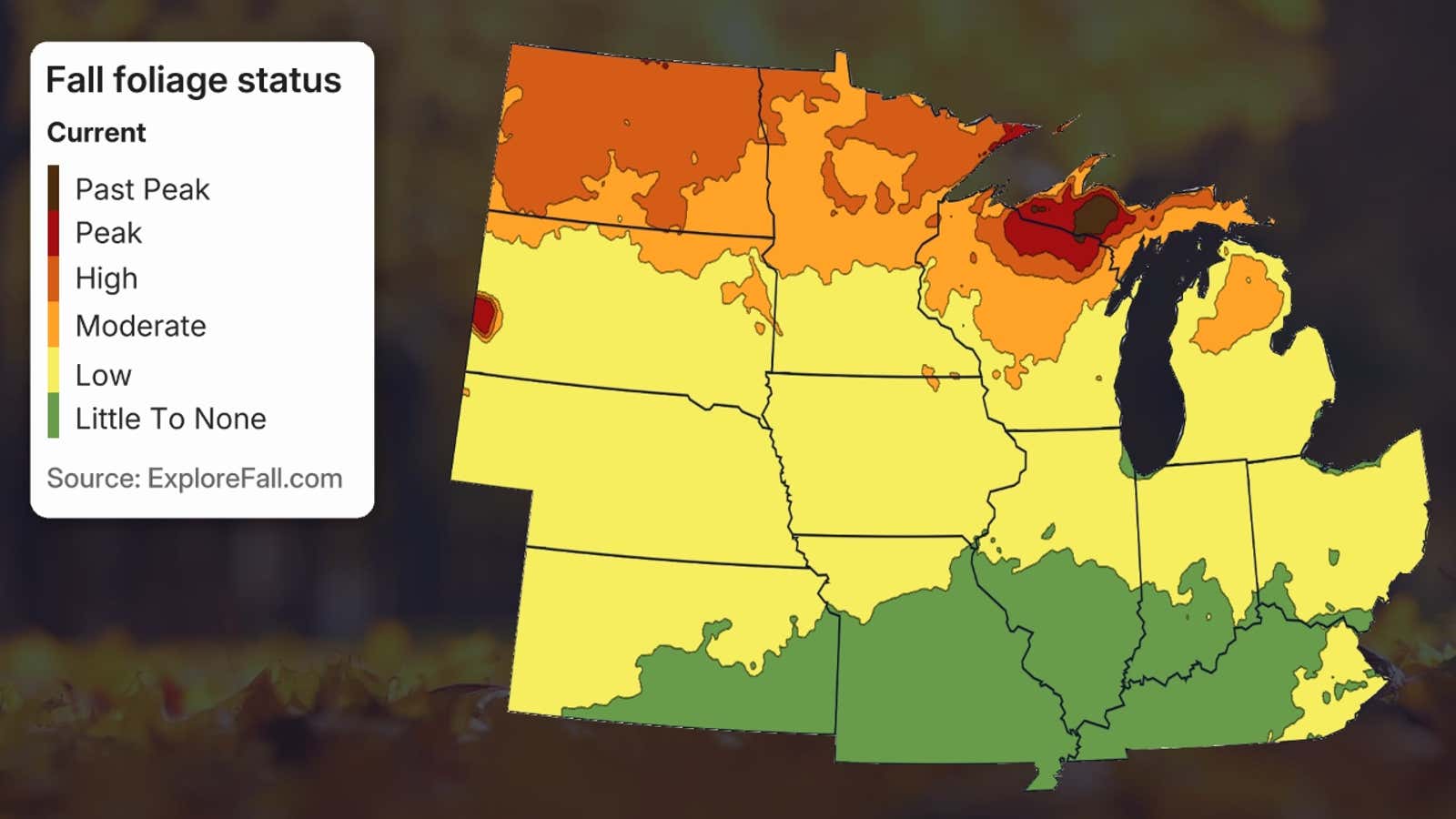 Upper Midwest US Fall Foliage
