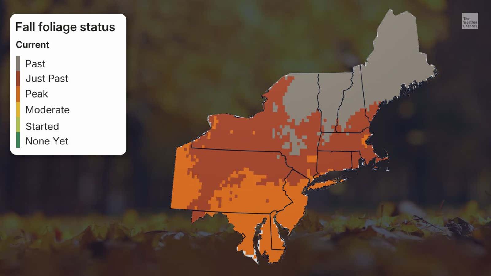 Fall Directions Fall Foliage Map Tracker: Current Status And Peak Times | Weather.com