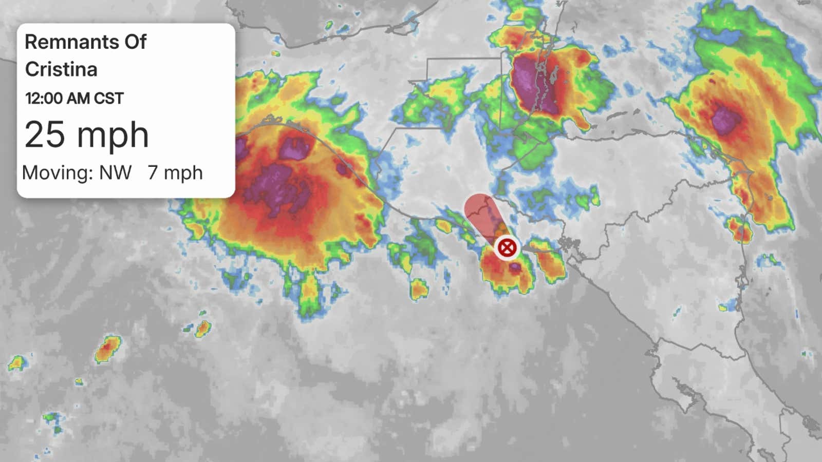 Información sobre la tormenta del Pacífico 3