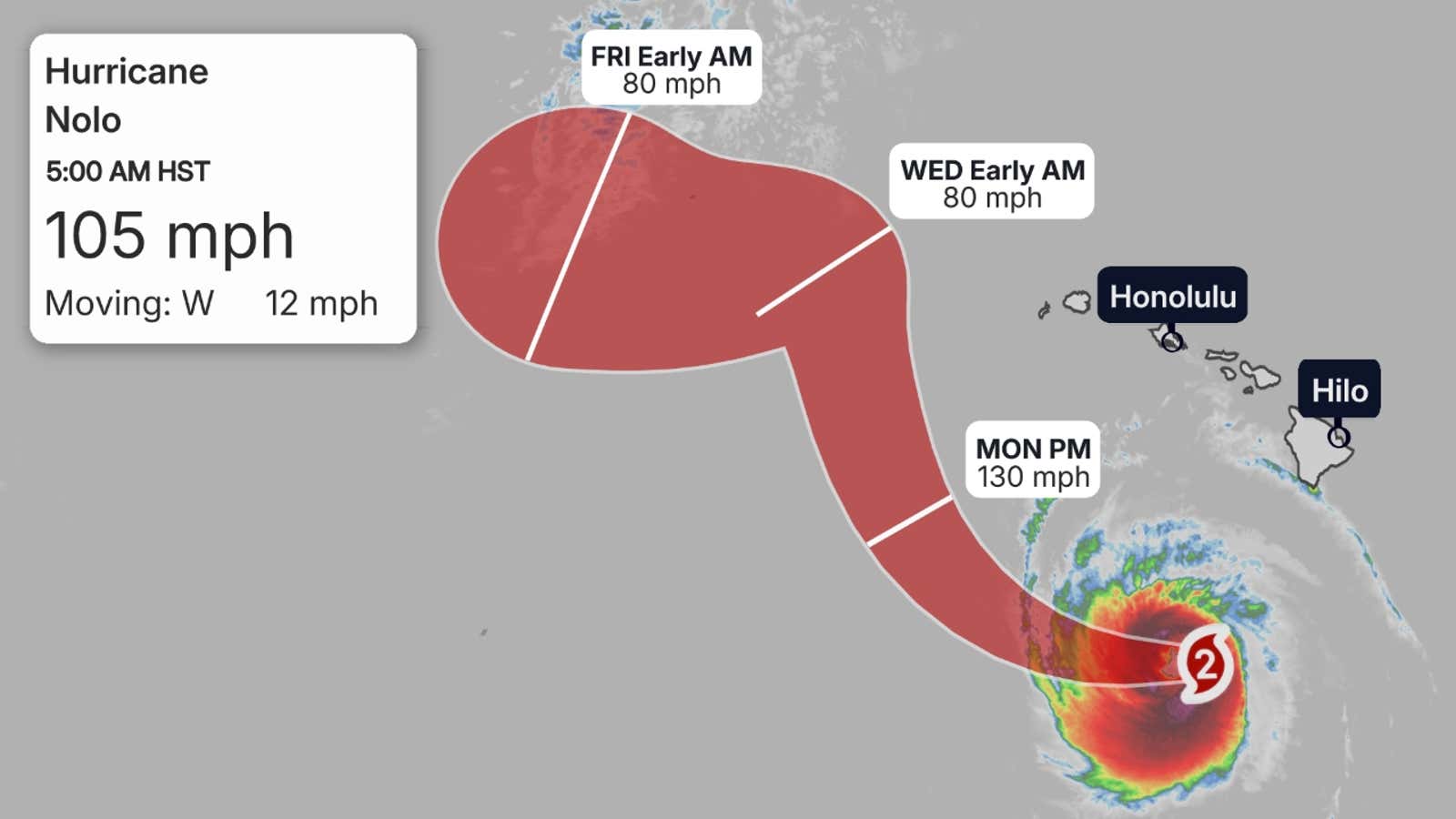 Hurricane Nolo is strengthening. Should become Cat 3 on Sunday 5 Pacific Storm Information 5