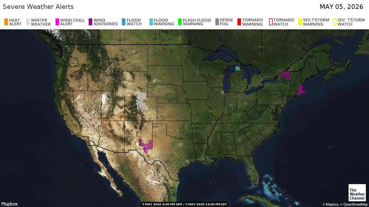 Severe Thunderstorm Warning Issued Across Central and Eastern US as First Full Week of May Begins — image 1