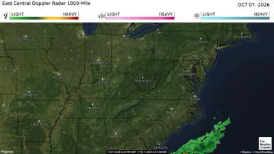 Current rain and snow in the East Central US.