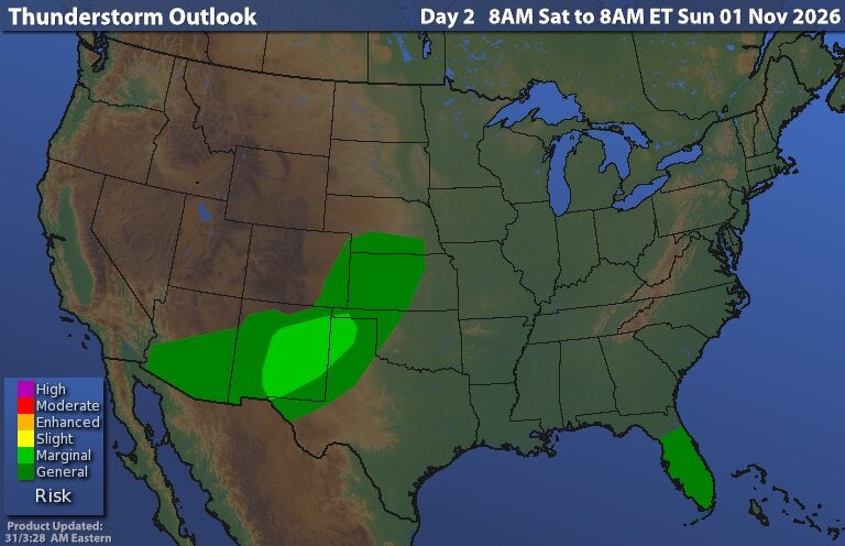 Tomorrow map for United States