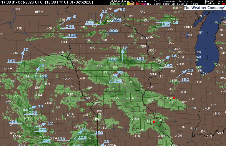 Radar Summary map for IA - Des Moines