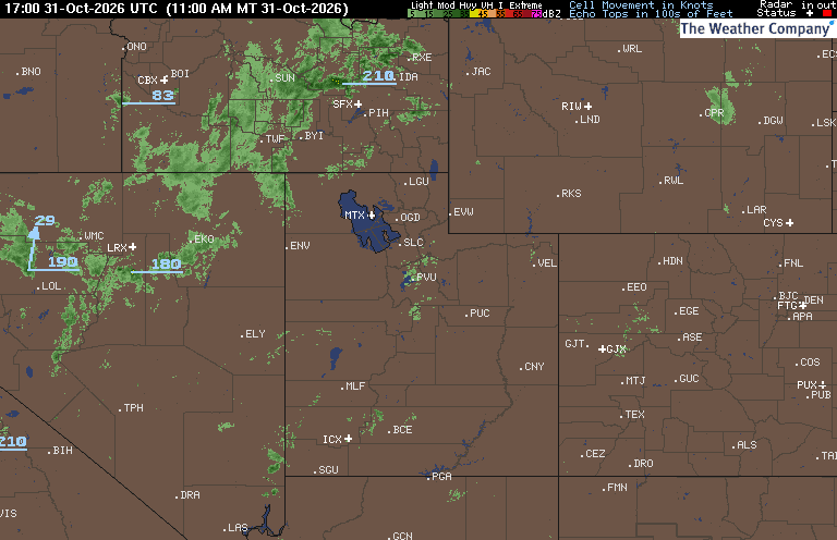 Radar Summary map for UT - Provo
