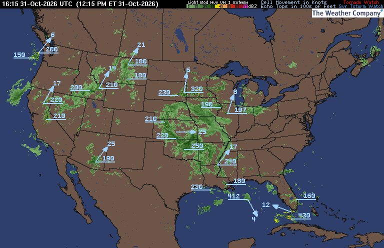 Radar Summary map for United States