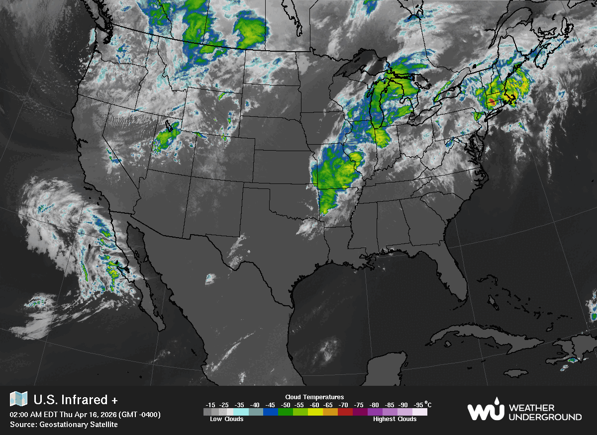 Current West Coast Pacific Satellite Loop