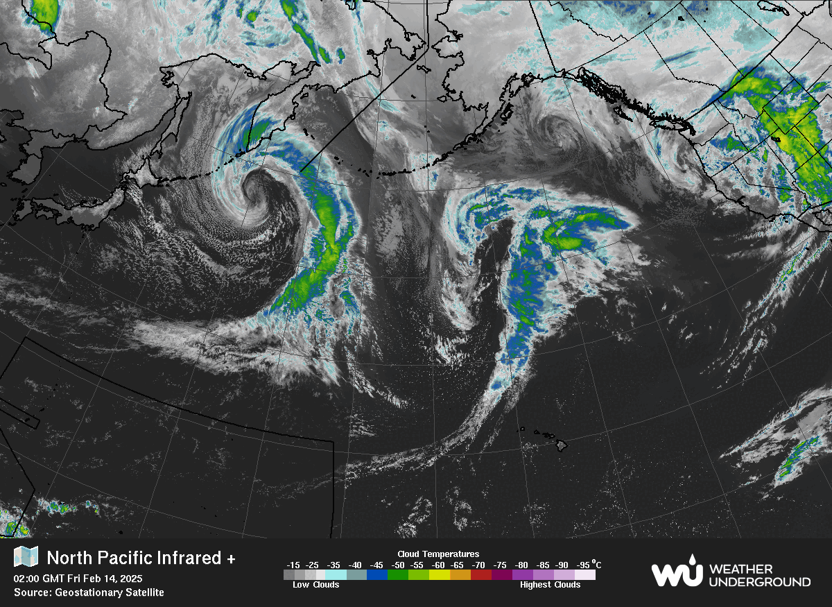 North Pacific | Global Infrared Satellite | Satellite Maps | Weather ...