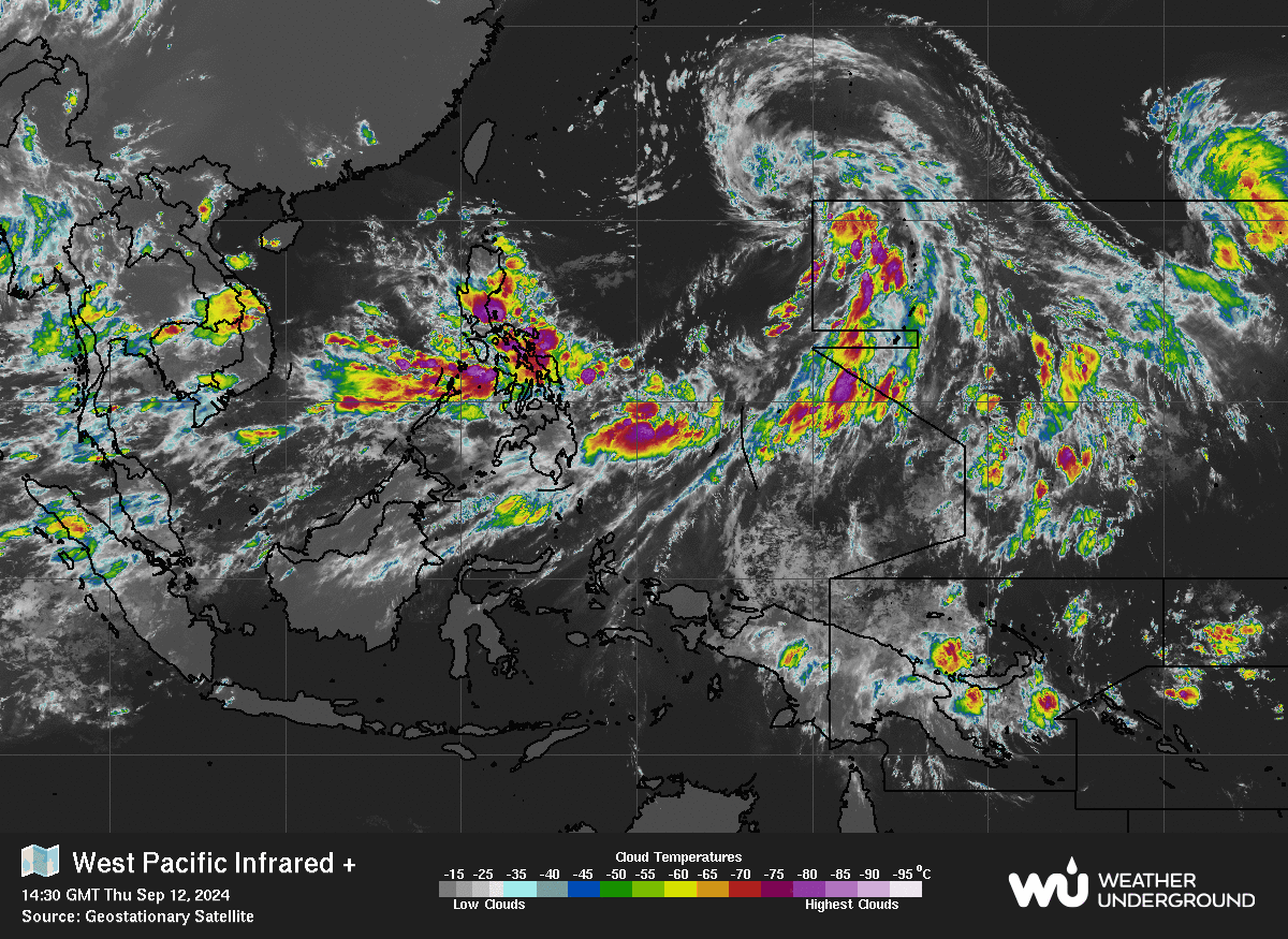 West Pacific | Global Infrared Satellite | Satellite Maps | Weather ...