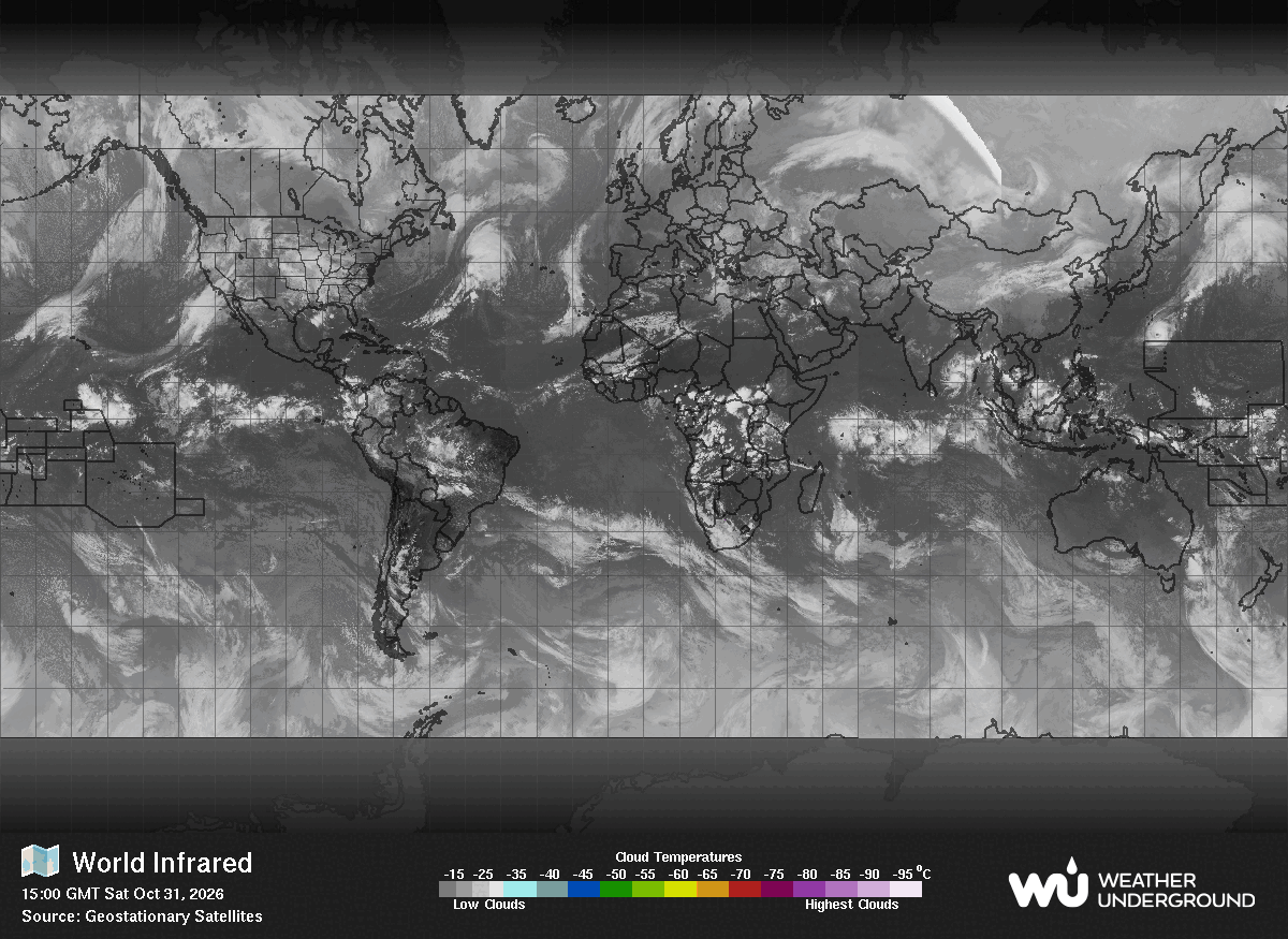 Global Infrared Satellite map for World