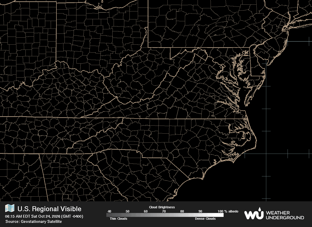 United States Visible Satellite map for VA - Roanoke