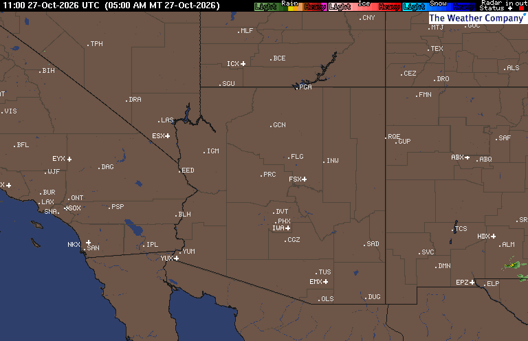 Current Radar (Intellicast) map for AZ - Prescott