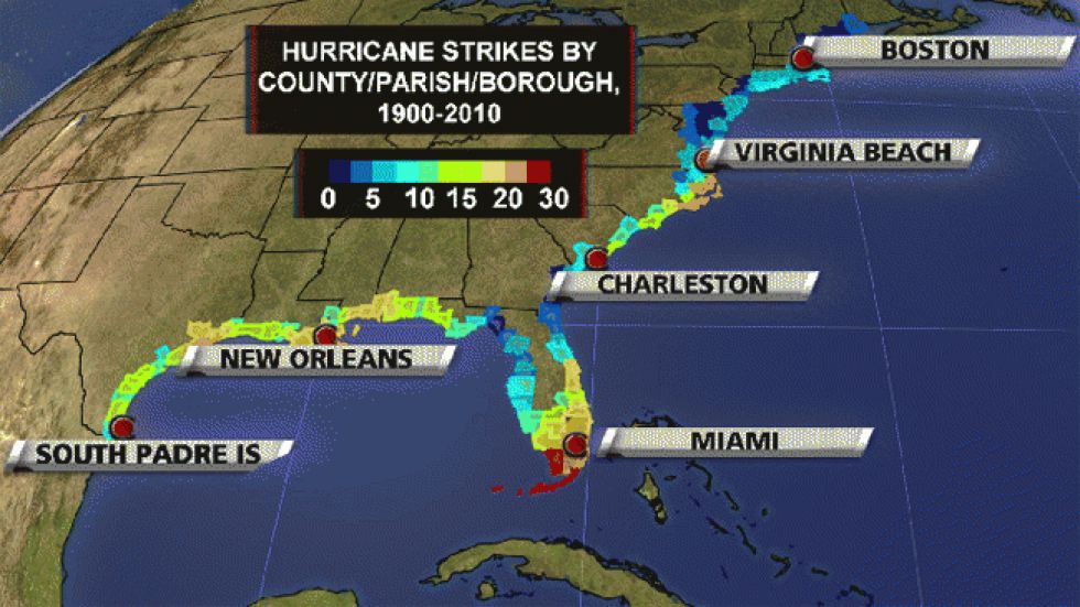 Hurricane Strikes Since 1900