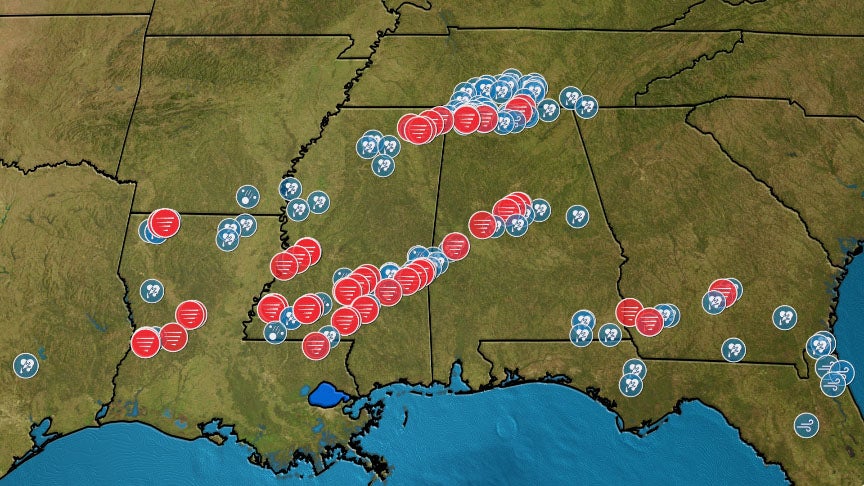 December Tornado Outbreak Spawns Over 30 Tornadoes in Louisiana, Mississippi, Alabama, Georgia ...