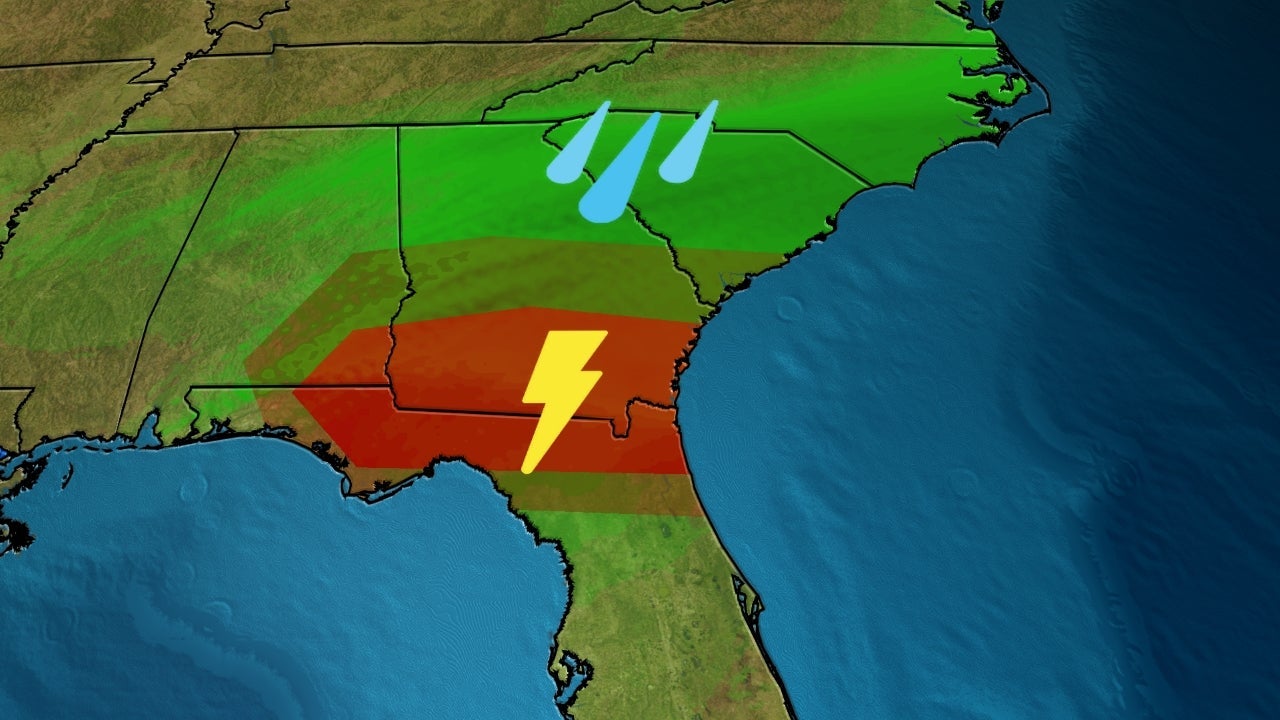 Severe Thunderstorm and Flooding Rainfall Threats Linger in the Southeast Thursday Evening