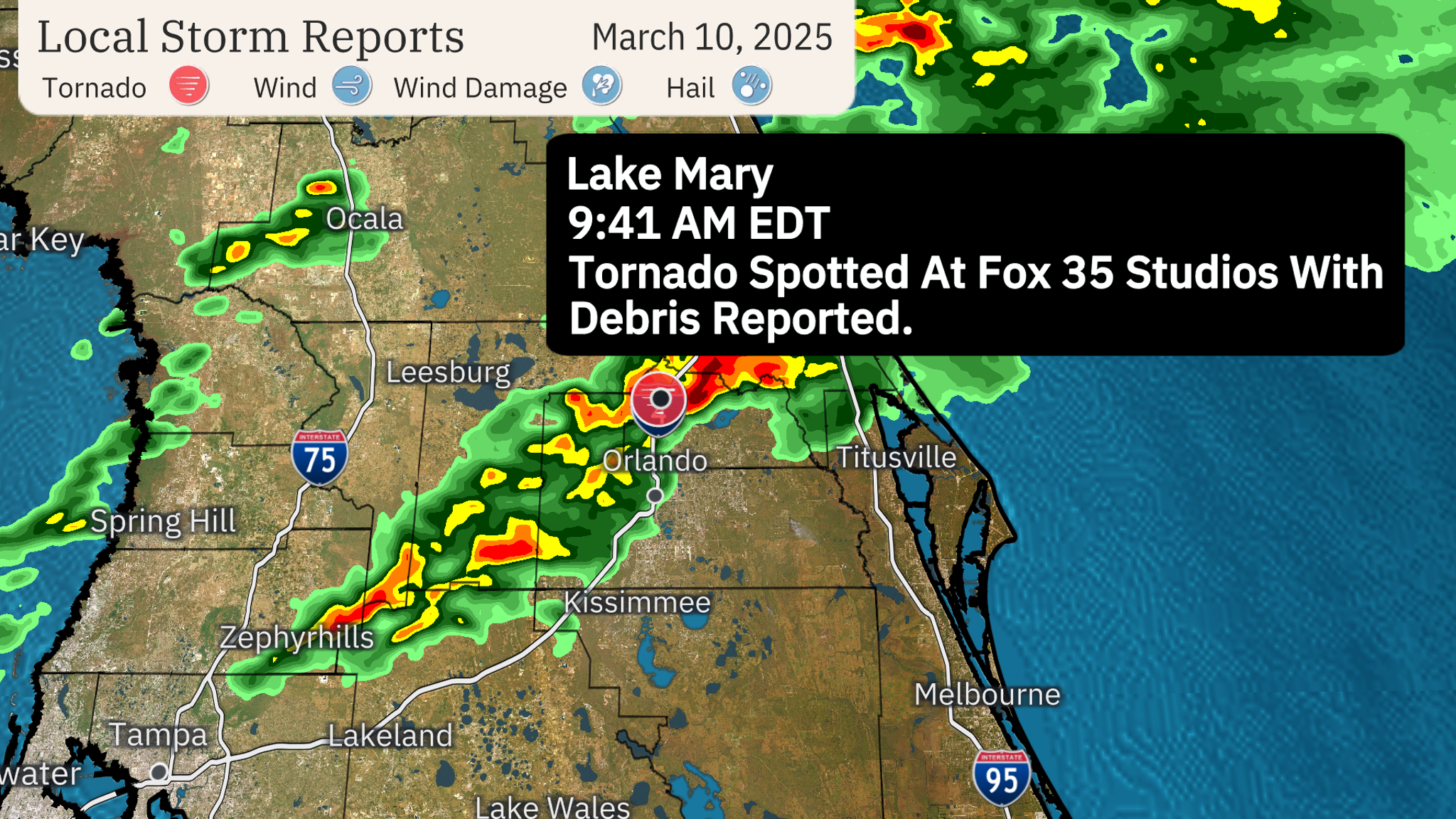 Tornado Hits Florida Fox TV Station Near Orlando | Weather.com