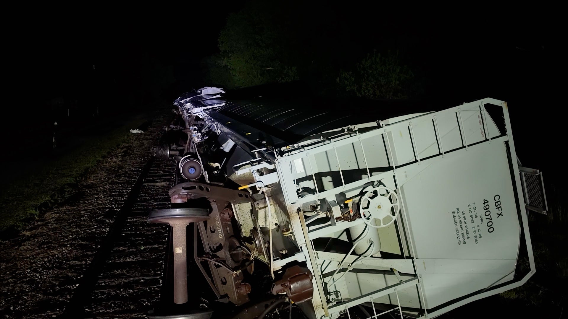 Tornado Tosses Over Train Cars In Oswego, Kansas