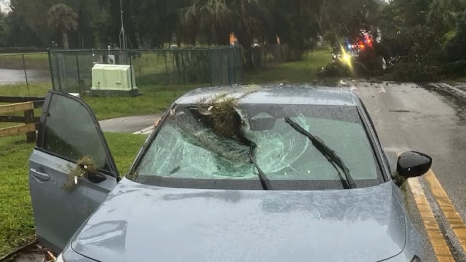 Florida Officer&rsquo;s Dash Cam Captures Tree Falling On Car