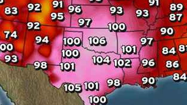 Intense Heat Bakes South-Central States